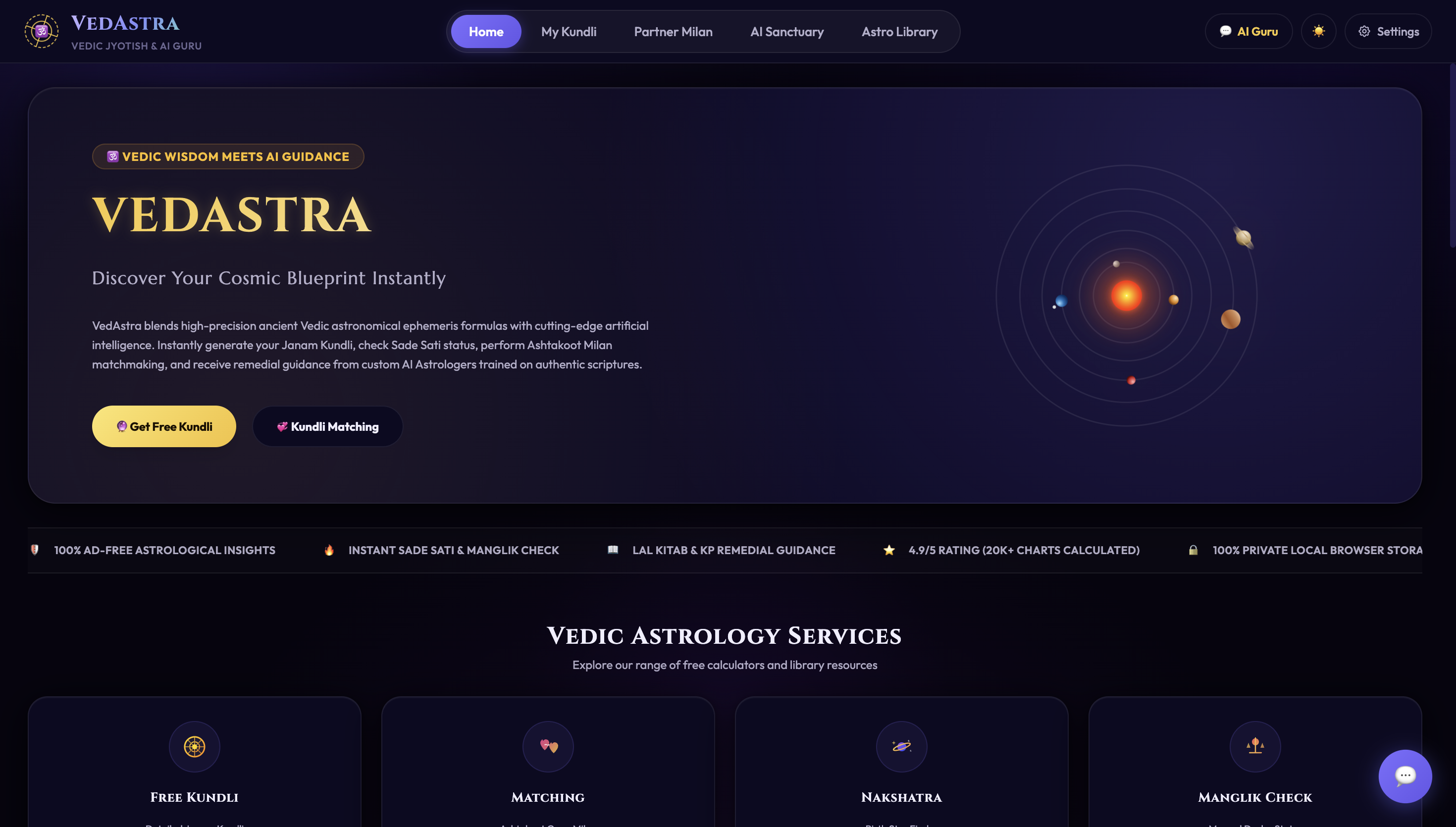 Ved Astra Web Application Dashboard Interface